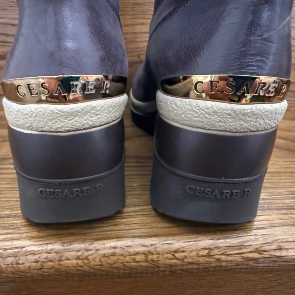 CESARE PACIOTTI Bootie Grey/Brown In box 9 39 NWT - Picture 2 of 6